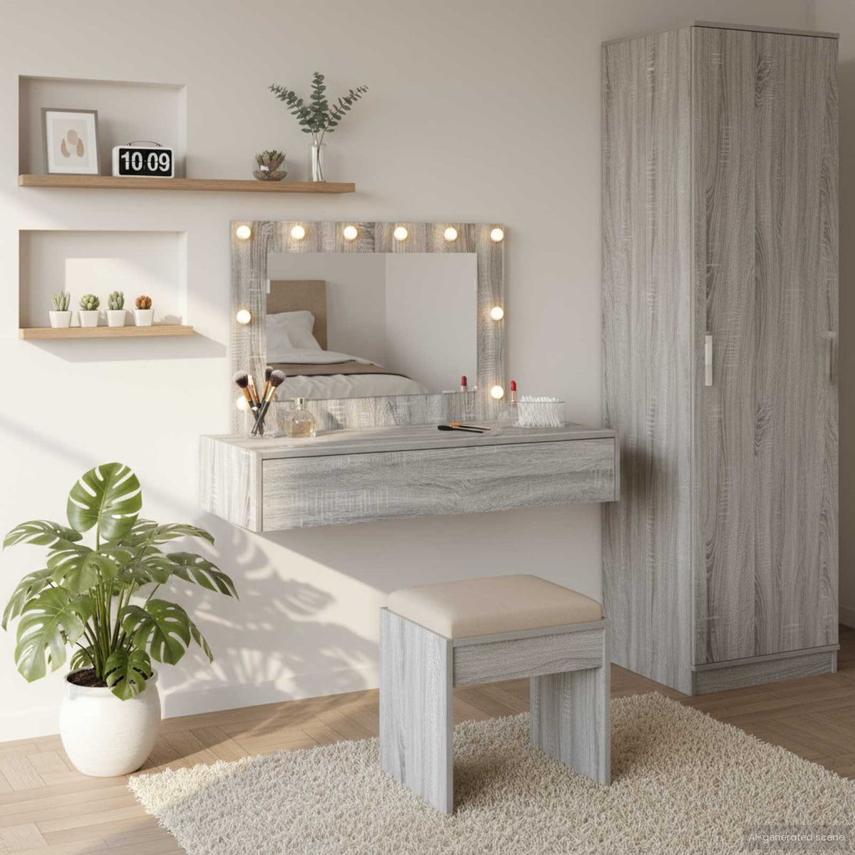 Plafondtafel met lade Grijs 100 x 40 x 70 cm Bewerkt hout is nu te koop bij PeponiXL, paradijselijk wonen!