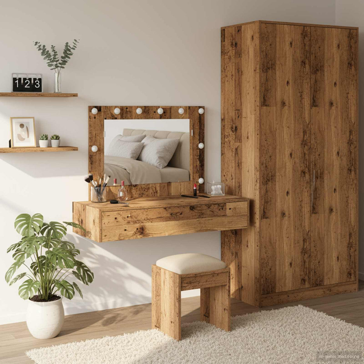 Plafondtafel met lade Bruin 100 x 40 x 70 cm Bewerkt hout is nu te koop bij PeponiXL, paradijselijk wonen!