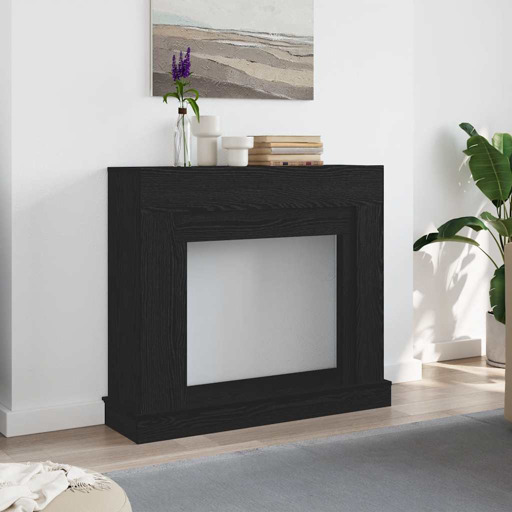 Haardombouw 100x30x87,5 cm spaanplaat zwart eikenkleurig is nu te koop bij PeponiXL, paradijselijk wonen!