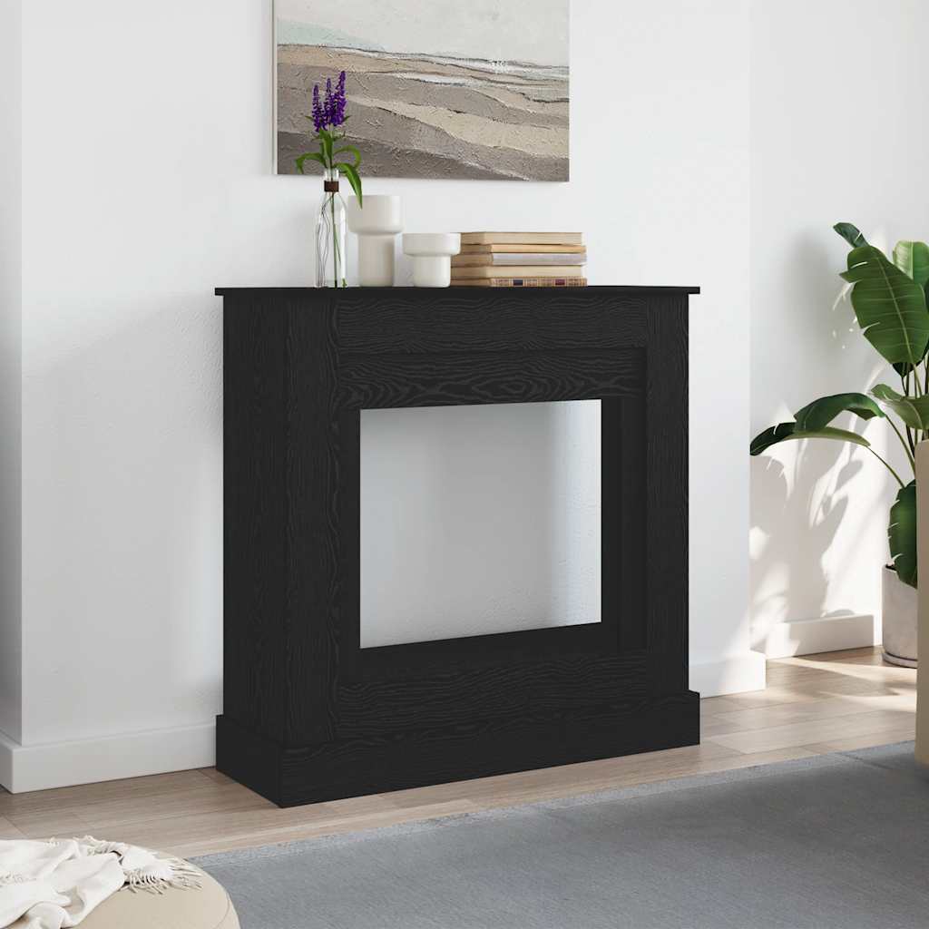 Haardombouw 90x30x90 cm spaanplaat zwart eikenkleurig is nu te koop bij PeponiXL, paradijselijk wonen!