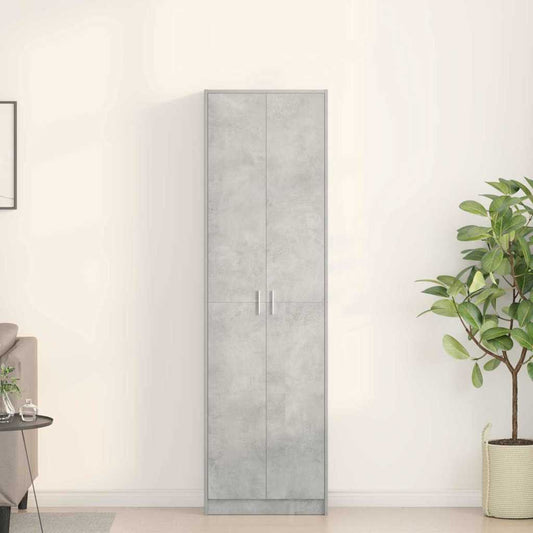 Kledingkast met plank Beton Grijs 55 x 25 x 189 cm Bewerkt hout is nu te koop bij PeponiXL, paradijselijk wonen!