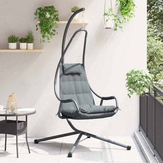 Hangende ei-stoel Antraciet 94 x 107 x 196,5 cm Staal is nu te koop bij PeponiXL, paradijselijk wonen!