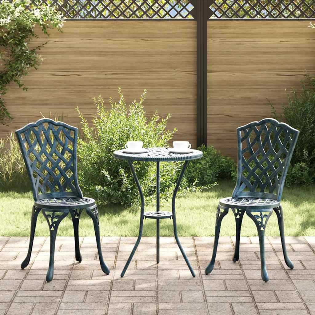 Tuin Bistro Set 3 pcs Groen Aluminium is nu te koop bij PeponiXL, paradijselijk wonen!