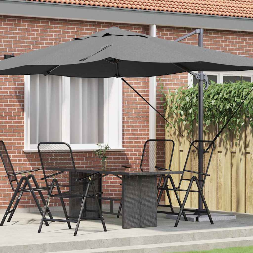 Parasol Antraciet 351 x 250 x 260 cm Polyester en Aluminium is nu te koop bij PeponiXL, paradijselijk wonen!