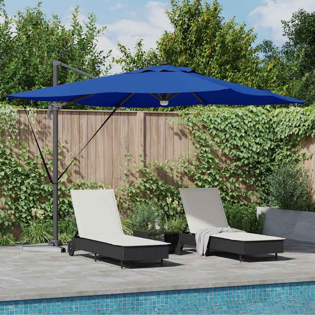 Roma Parasol Blauw 286 x 284 x 270 cm Aluminium en Polyester is nu te koop bij PeponiXL, paradijselijk wonen!
