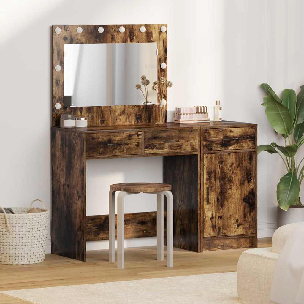 Plafondtafel met spiegellichten 2 pcs Bruin Bewerkt hout is nu te koop bij PeponiXL, paradijselijk wonen!