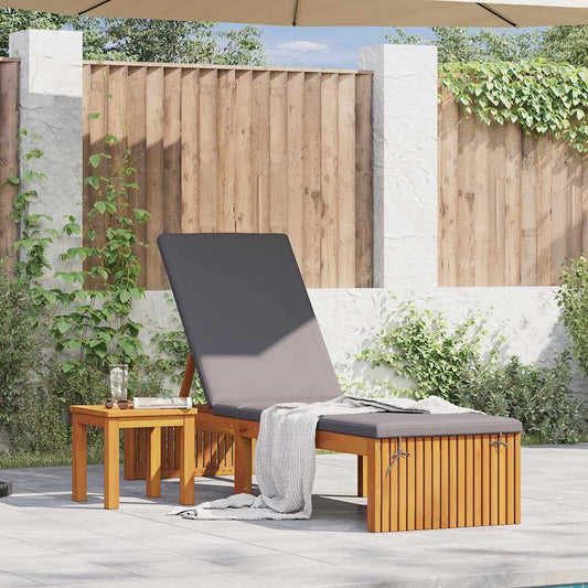 Ligstoel Olie naturel 200 x 55 x 94 cm Massief acaciahout is nu te koop bij PeponiXL, paradijselijk wonen!
