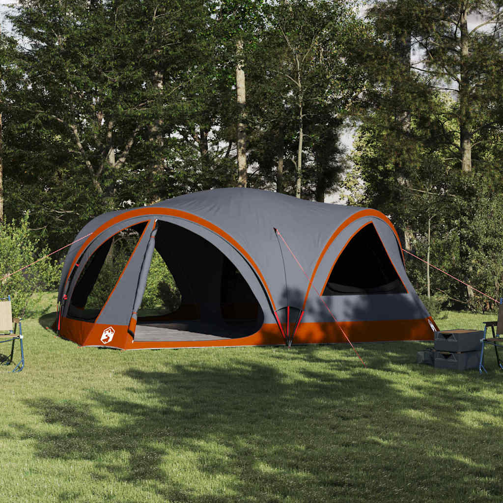 Familietent voor 10 personen Grijs en Oranje 460 x 430 x 214 cm is nu te koop bij PeponiXL, paradijselijk wonen!