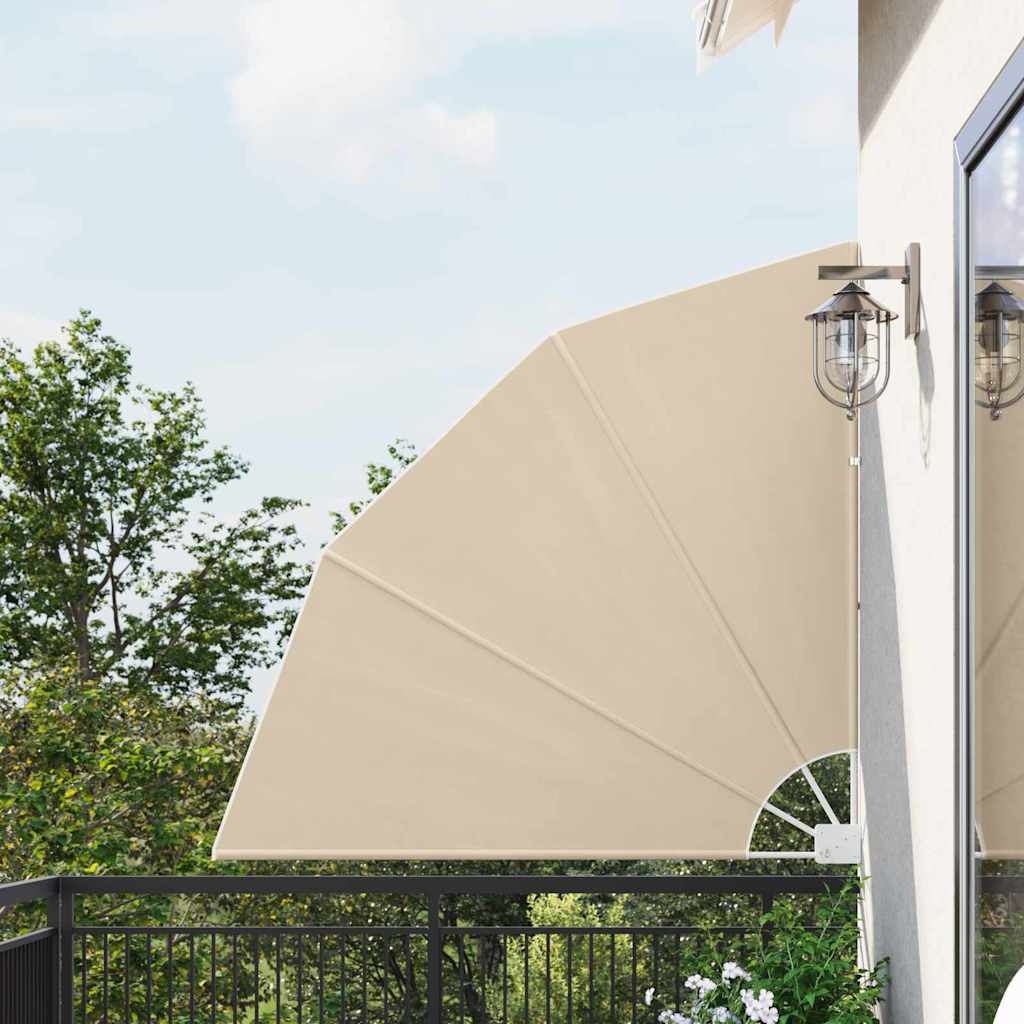 Balkon Privacy Scherm 140 x 140 cm Polyester Beige is nu te koop bij PeponiXL, paradijselijk wonen!