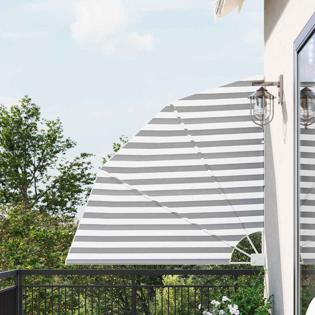 Balkon Privacy Scherm Antraciet en Wit 140 x 140 cm Polyester is nu te koop bij PeponiXL, paradijselijk wonen!