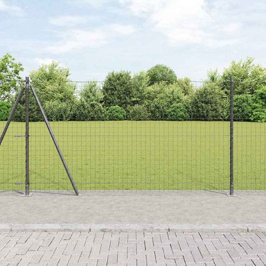 Hekpaal met betonnen voet 13 st Grijs Gepoedercoat staal is nu te koop bij PeponiXL, paradijselijk wonen!