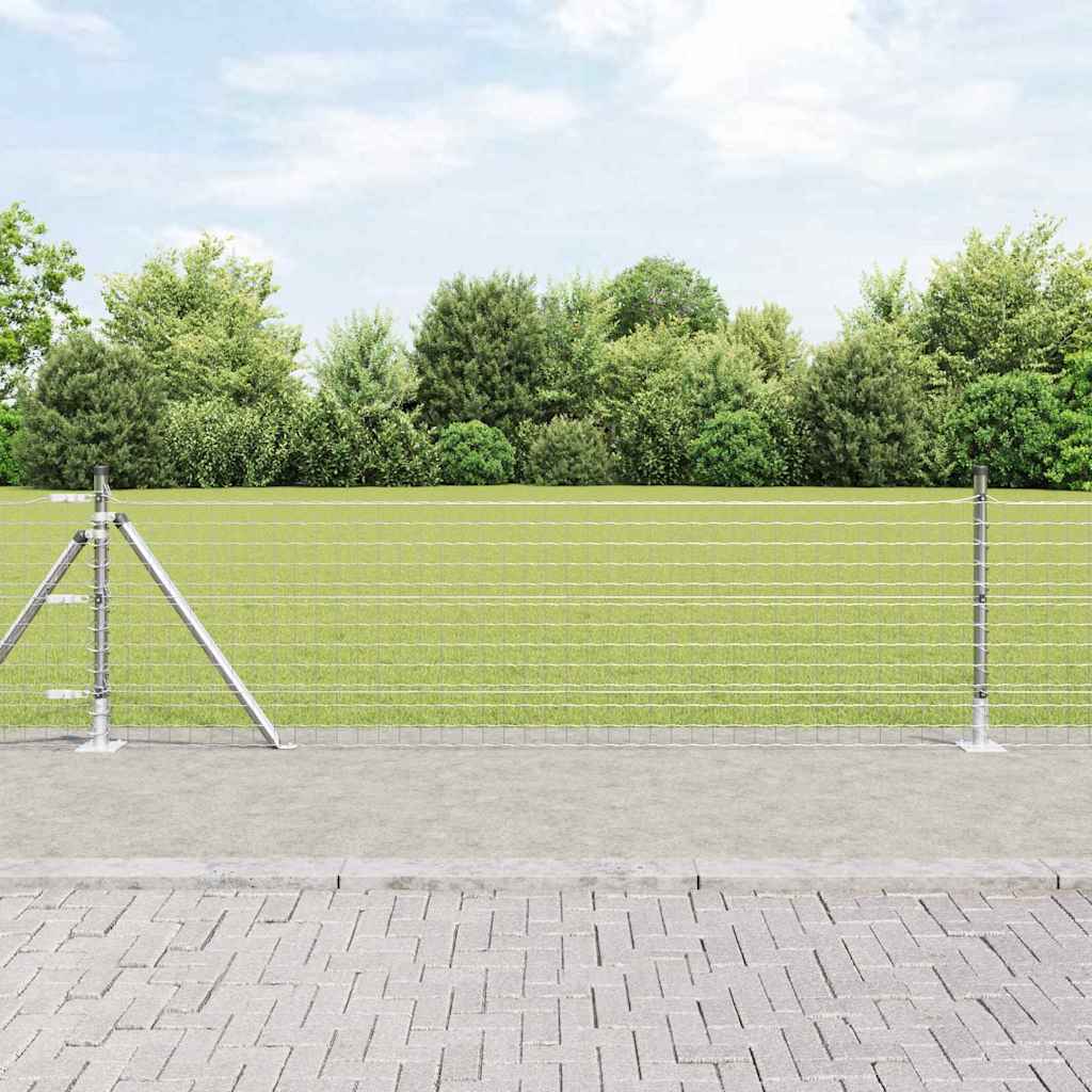 Hekpaal met betonnen voet 13 st zilver Gepoedercoat staal is nu te koop bij PeponiXL, paradijselijk wonen!