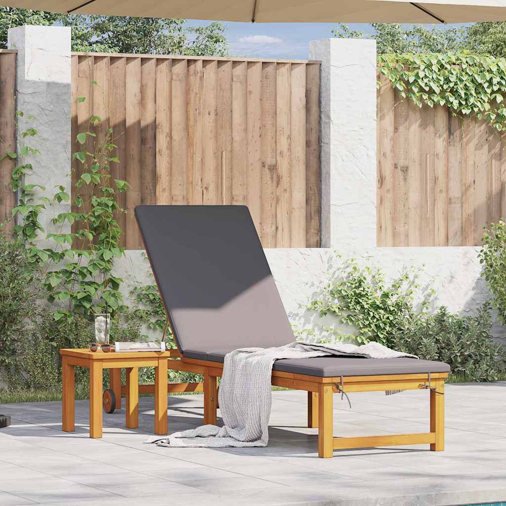Ligstoel 2 pcs Bruin Massief Acaciahout is nu te koop bij PeponiXL, paradijselijk wonen!