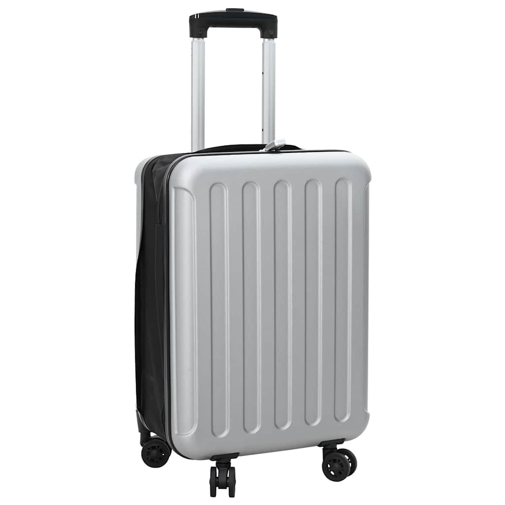 Koffer met slot Zilver 34 x 23 x 55.5 cm ABS Kunststof is nu te koop bij PeponiXL, paradijselijk wonen!
