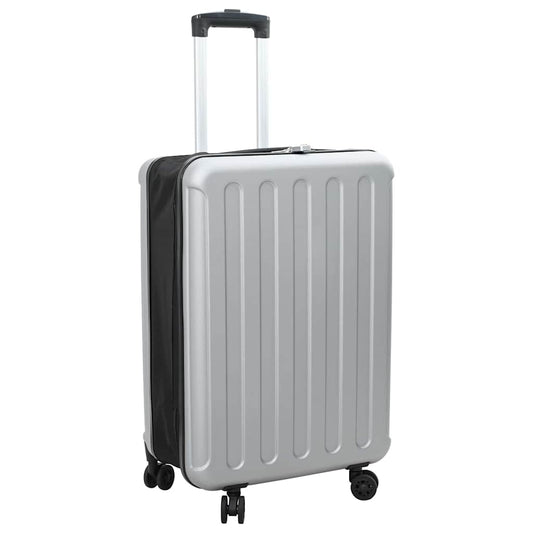 Koffer met slot Zilver 43 x 27 x 66 cm ABS Kunststof is nu te koop bij PeponiXL, paradijselijk wonen!