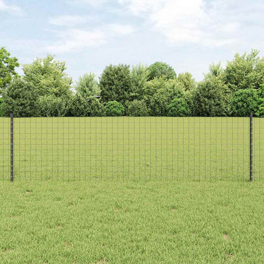 vidaXL ingegraven hekpalen 5 st Grijs 100 cm Gepoedercoat staal