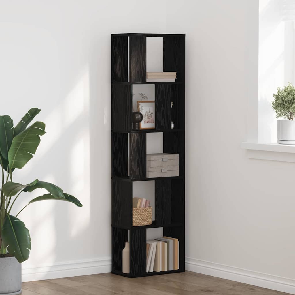 Boekenkast Zwart Eiken 45 x 23,5 x 162,5 cm is nu te koop bij PeponiXL, paradijselijk wonen!