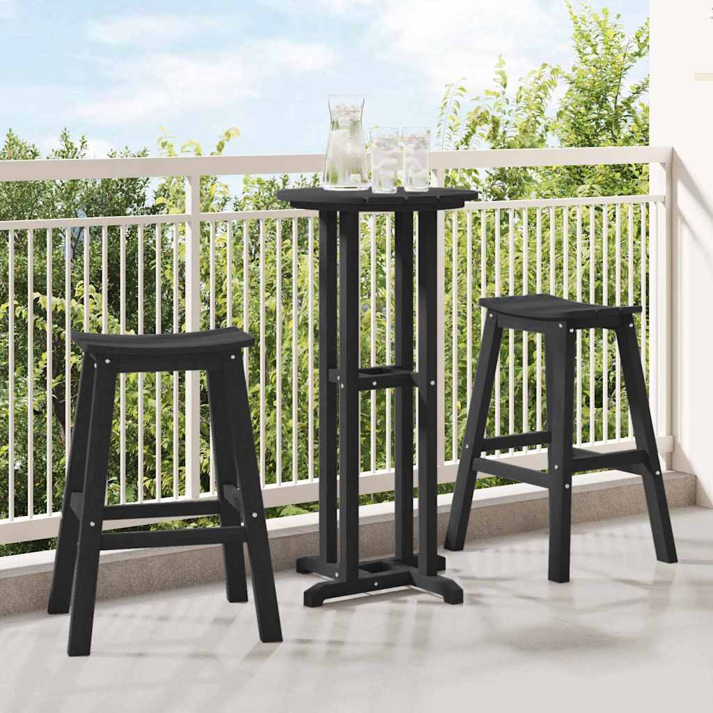 Barkruk 2 pcs Zwart 52 x 43 x 73,5 cm HDPE is nu te koop bij PeponiXL, paradijselijk wonen!