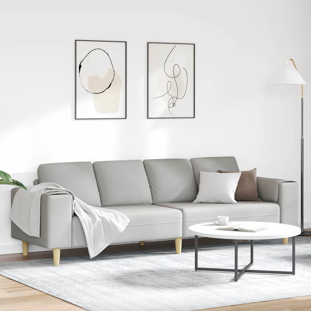 Woonkamer Bank Wolkengrijs 250 x 77 x 76 cm Polyester is nu te koop bij PeponiXL, paradijselijk wonen!