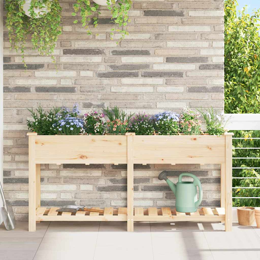 Tuin Bloempot Beige 161,5 x 45 x 76,5 cm Massief Vurenhout is nu te koop bij PeponiXL, paradijselijk wonen!