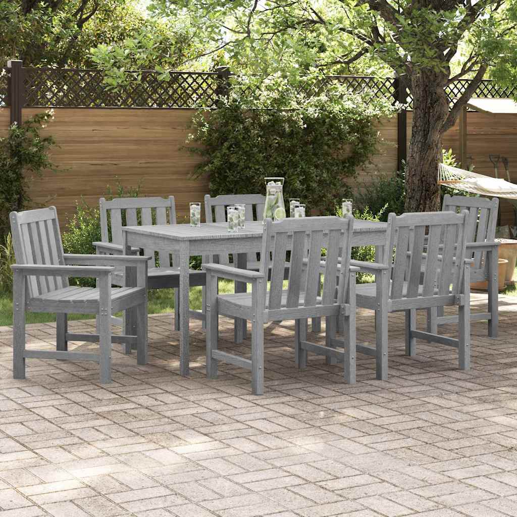 Tuinstoel 6 pcs Lichtgrijs 65.5 x 59 x 88 cm Polyetheen is nu te koop bij PeponiXL, paradijselijk wonen!