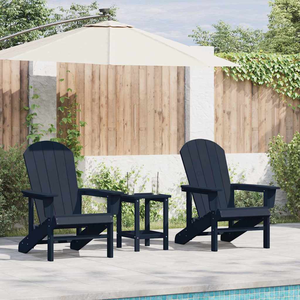 Tuinstoel 2 pcs Marineblauw 82 x 74 x 92 cm Polyetheen is nu te koop bij PeponiXL, paradijselijk wonen!