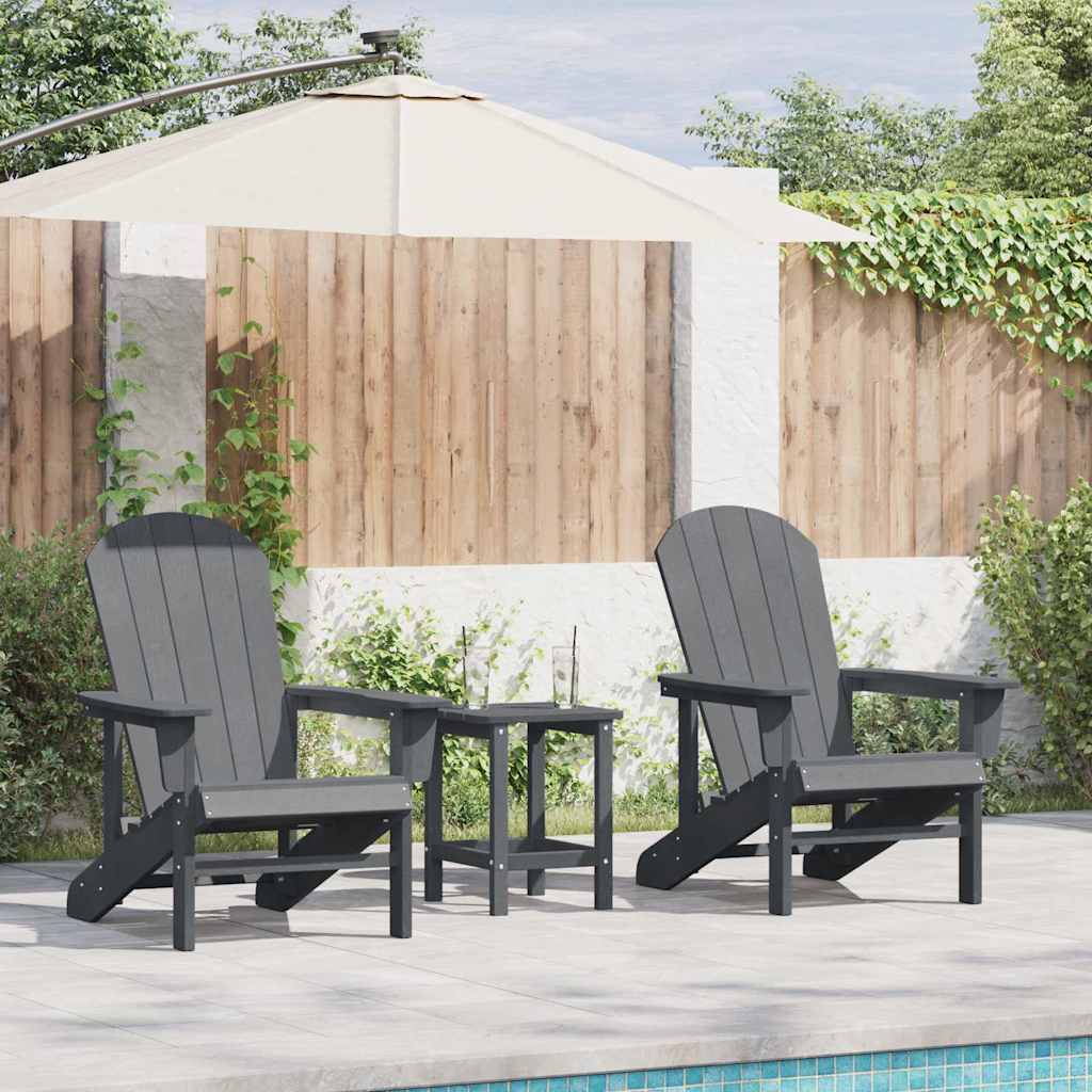 Tuinstoel 2 pcs Lichtgrijs 82 x 74 x 92 cm Polyetheen is nu te koop bij PeponiXL, paradijselijk wonen!
