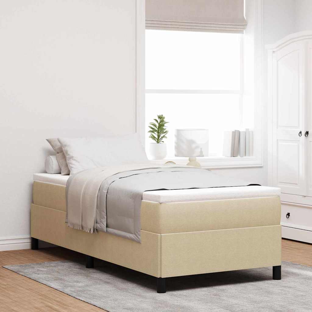 Boxspringbed Grijs groen 80 x 200 cm Katoen Stof is nu te koop bij PeponiXL, paradijselijk wonen!