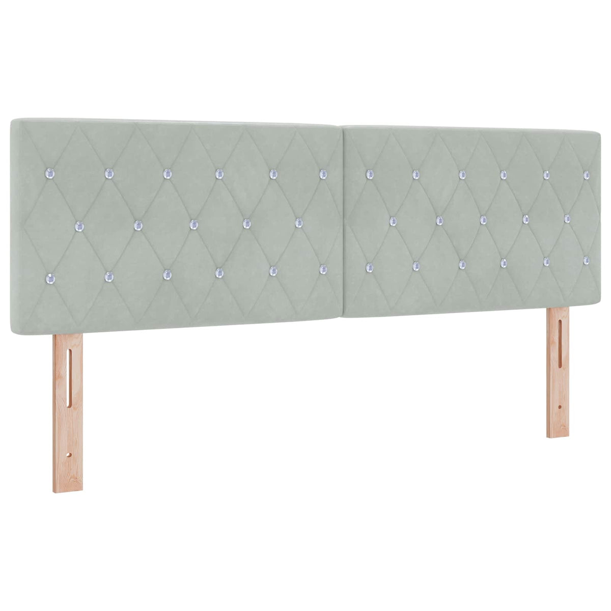 Hoofdbord Lichtgrijs 144 cm Fluweel is nu te koop bij PeponiXL, paradijselijk wonen!