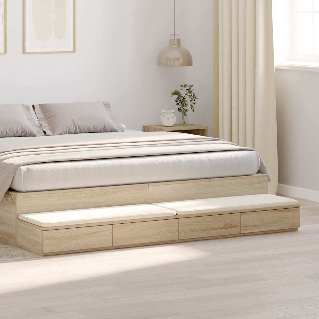 Bedlades Sonoma Eiken 200 x 36,5 x 16,5 cm Bewerkt hout is nu te koop bij PeponiXL, paradijselijk wonen!