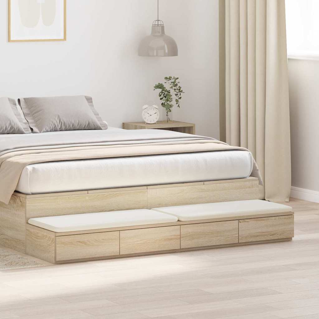 Bedlades Sonoma Eiken 160 x 36,5 x 16,5 cm Bewerkt hout is nu te koop bij PeponiXL, paradijselijk wonen!