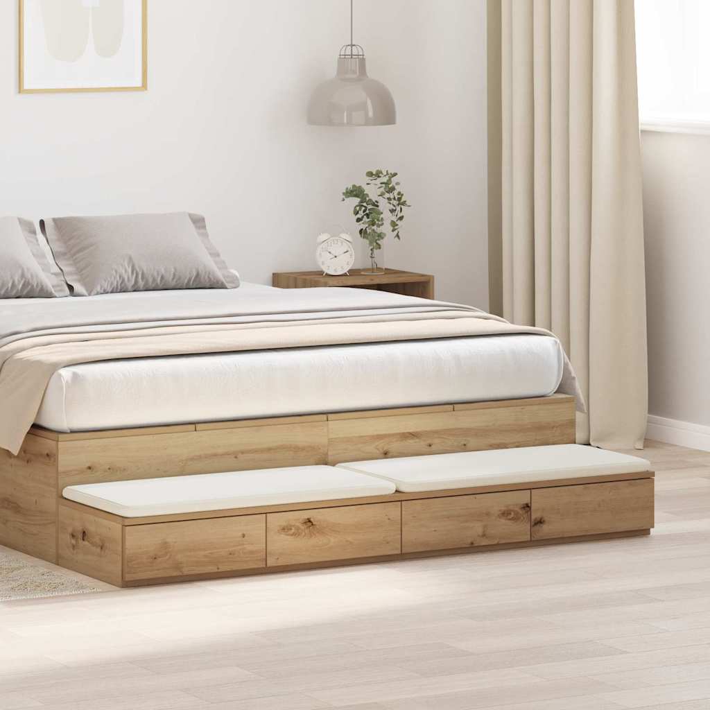 Bedlades Artisan Eiken 160 x 36,5 x 16,5 cm Bewerkt hout is nu te koop bij PeponiXL, paradijselijk wonen!
