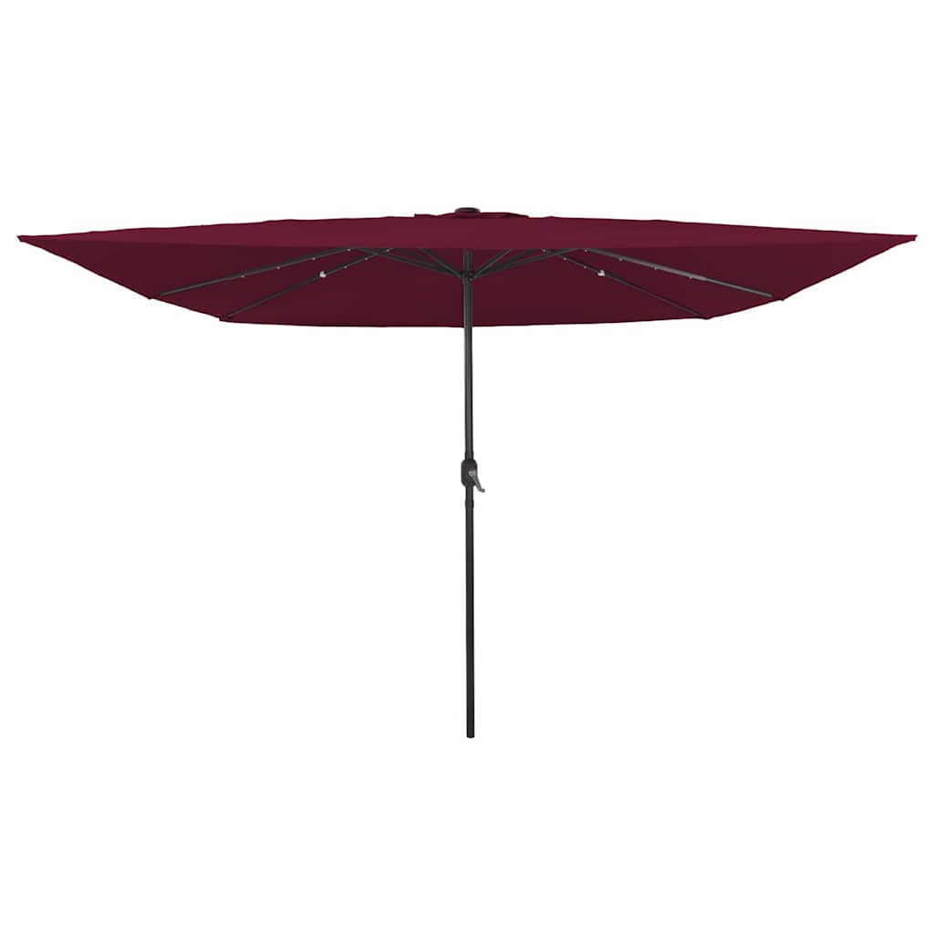 Tuinparasol Bordeaux Rood 295 x 295 x 245 cm Polyester en staal is nu te koop bij PeponiXL, paradijselijk wonen!