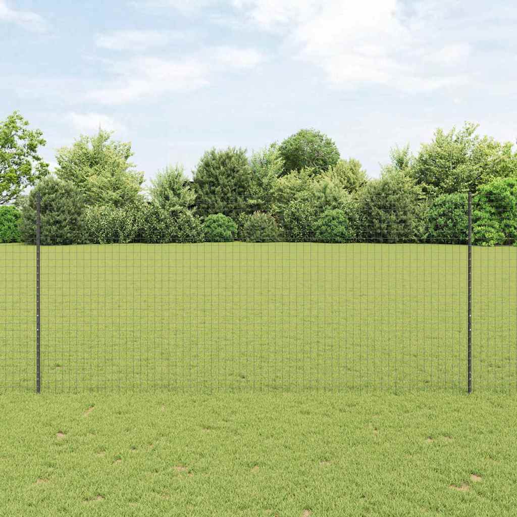 Afrasteringspaal 44 pcs Grijs 180 cm Staal is nu te koop bij PeponiXL, paradijselijk wonen!