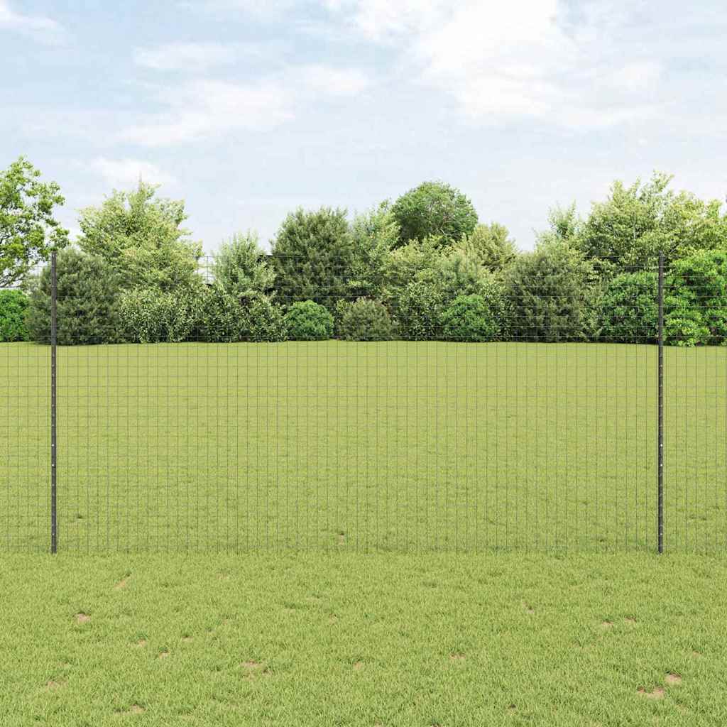 Afrasteringspaal 22 pcs Grijs 200 cm Staal is nu te koop bij PeponiXL, paradijselijk wonen!