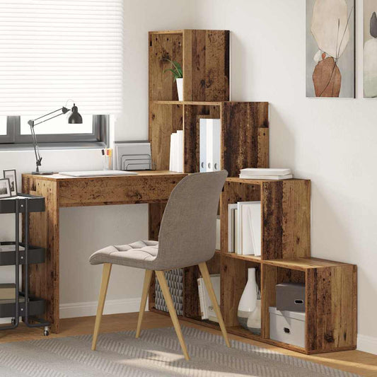 Hoekbureau Oud Hout 101,5 x 149,5 x 149,5 cm Bewerkt hout is nu te koop bij PeponiXL, paradijselijk wonen!