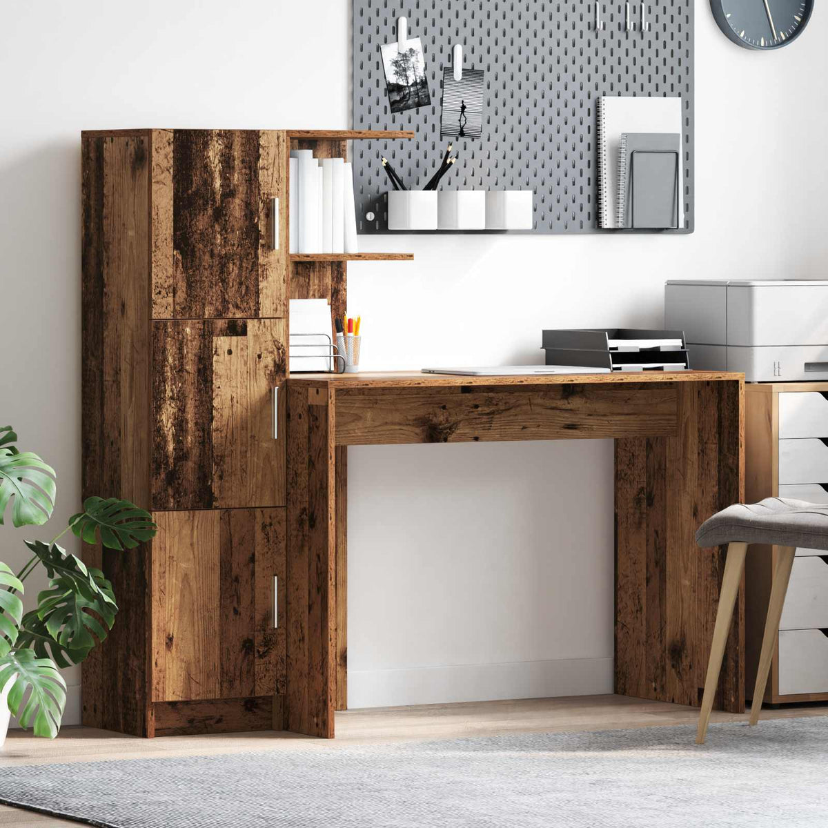 Bureau 2 pcs Oudhout is nu te koop bij PeponiXL, paradijselijk wonen!