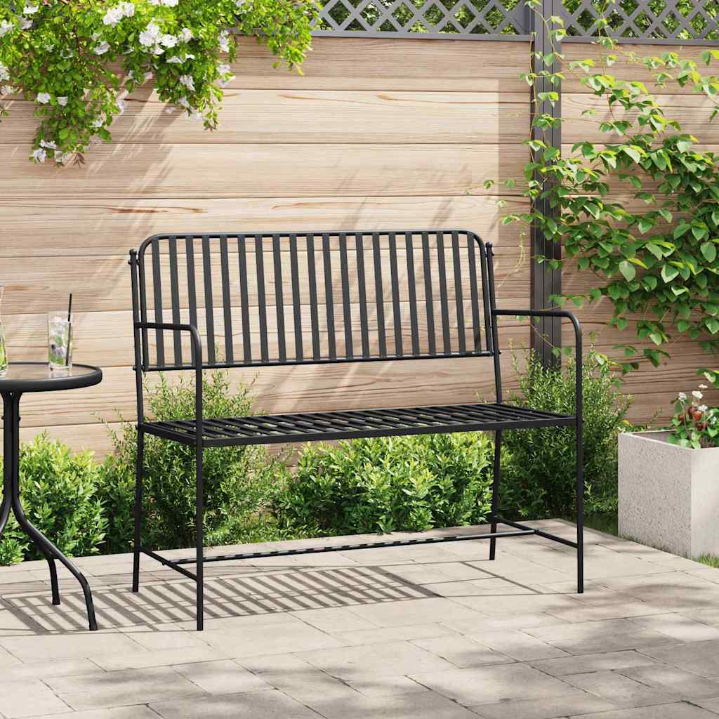 Tuinbank Zwart 103,5 x 51,5 x 90 cm Staal is nu te koop bij PeponiXL, paradijselijk wonen!