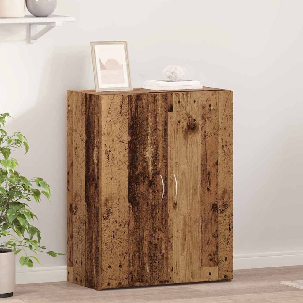 Kantoorkast Zwart Eiken 70 x 32 x 77.5 cm Bewerkt hout is nu te koop bij PeponiXL, paradijselijk wonen!