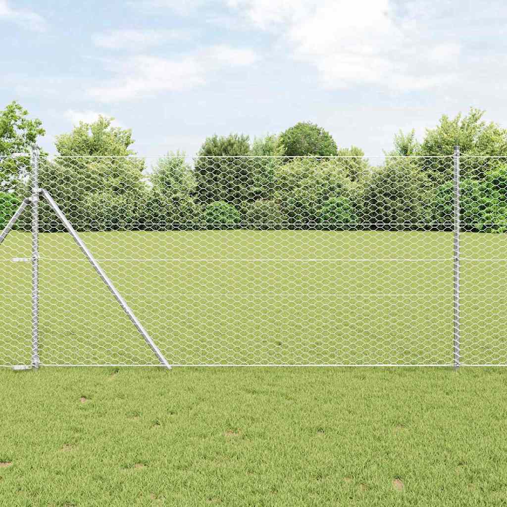 Hexagon Hek Zilver 1,2 x 50 m Gegalvaniseerd staal is nu te koop bij PeponiXL, paradijselijk wonen!