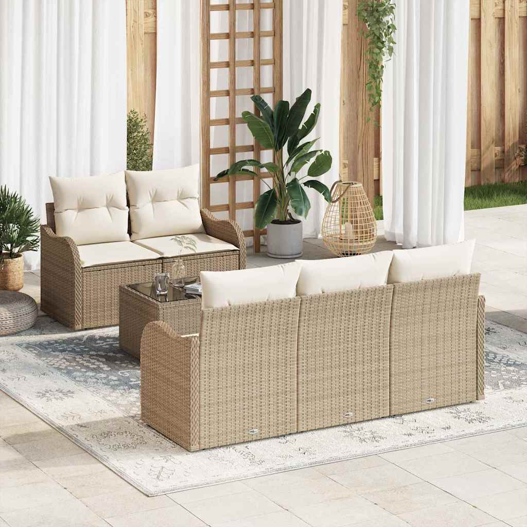 Tuin Sofa Set Beige poly rattan is nu te koop bij PeponiXL, paradijselijk wonen!