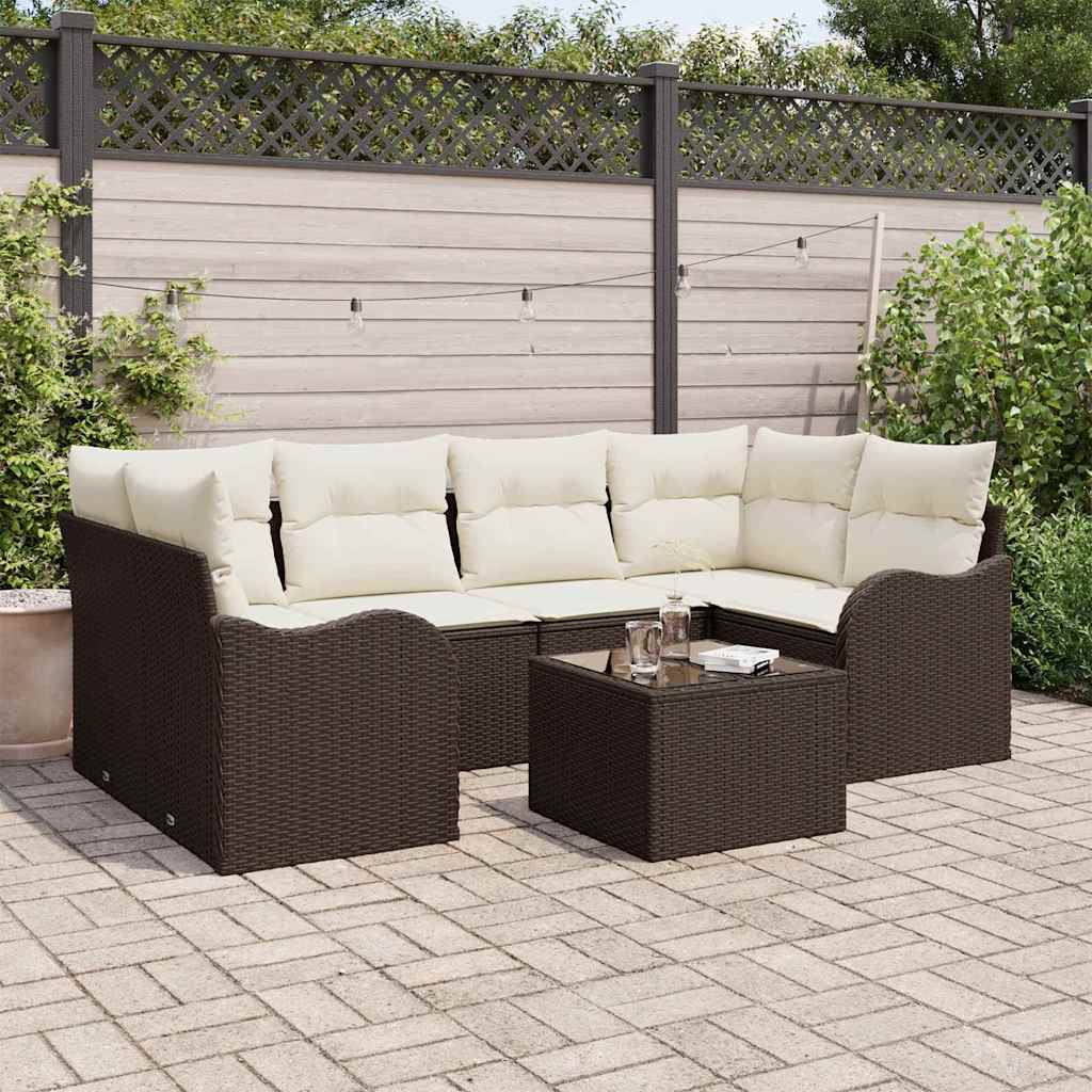 Tuin Sofa Set Bruin 55 x 55 x 37 cm poly rattan is nu te koop bij PeponiXL, paradijselijk wonen!