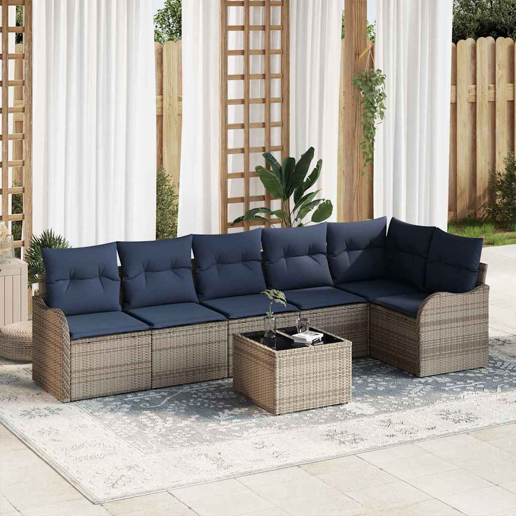 Tuin Sofa Set Grijs poly rattan is nu te koop bij PeponiXL, paradijselijk wonen!
