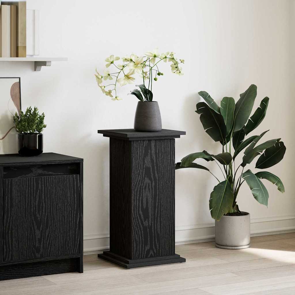 Displaystand met plank Zwart Eiken 31 x 30 x 60 cm Bewerkt hout is nu te koop bij PeponiXL, paradijselijk wonen!