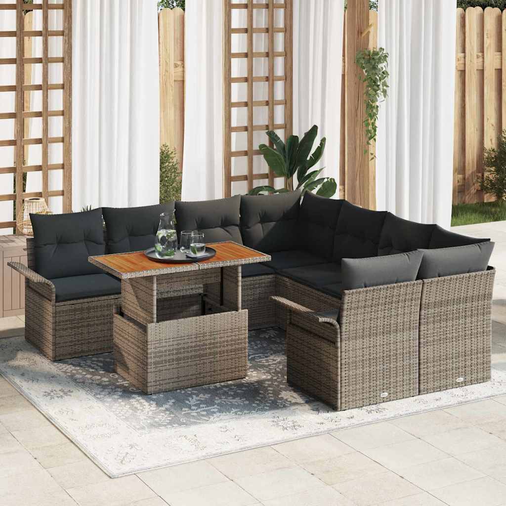 Tuin Sofa Set met kussen Grijs is nu te koop bij PeponiXL, paradijselijk wonen!