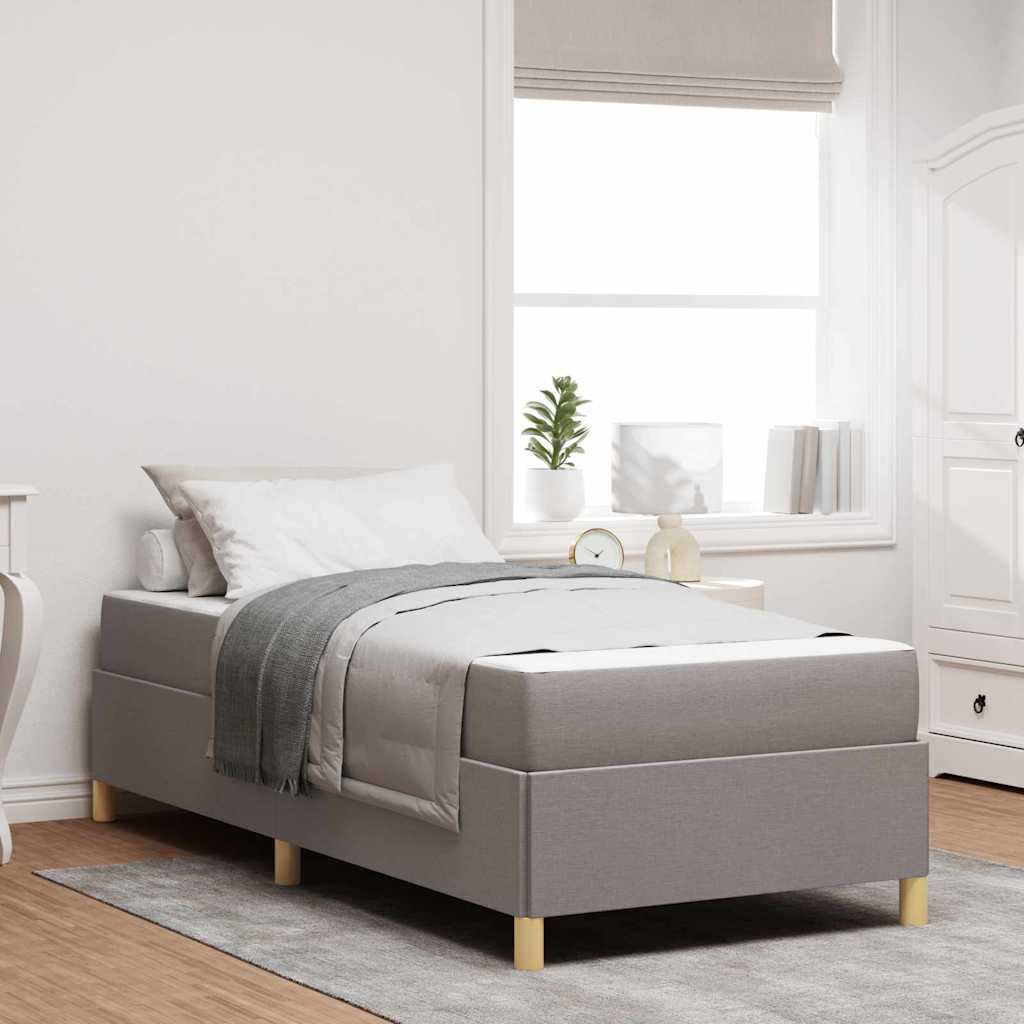 Bedframe met matras Taupe 90 x 190 cm Stof is nu te koop bij PeponiXL, paradijselijk wonen!