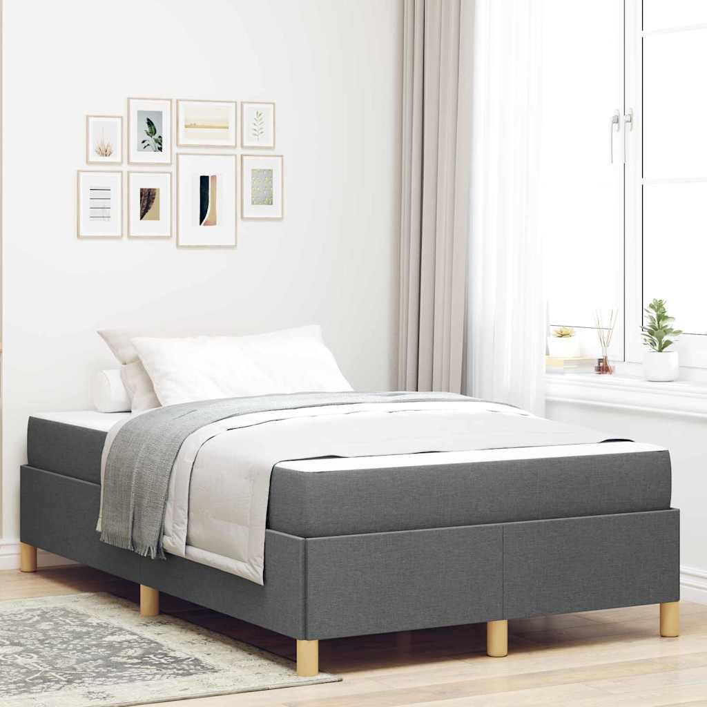 Bedframe met matras Donkergrijs 120 x 190 cm Stof is nu te koop bij PeponiXL, paradijselijk wonen!