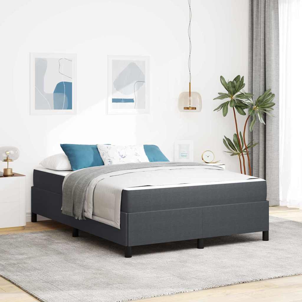 Bedframe met matras Donkergrijs 160 x 200 cm Stof is nu te koop bij PeponiXL, paradijselijk wonen!
