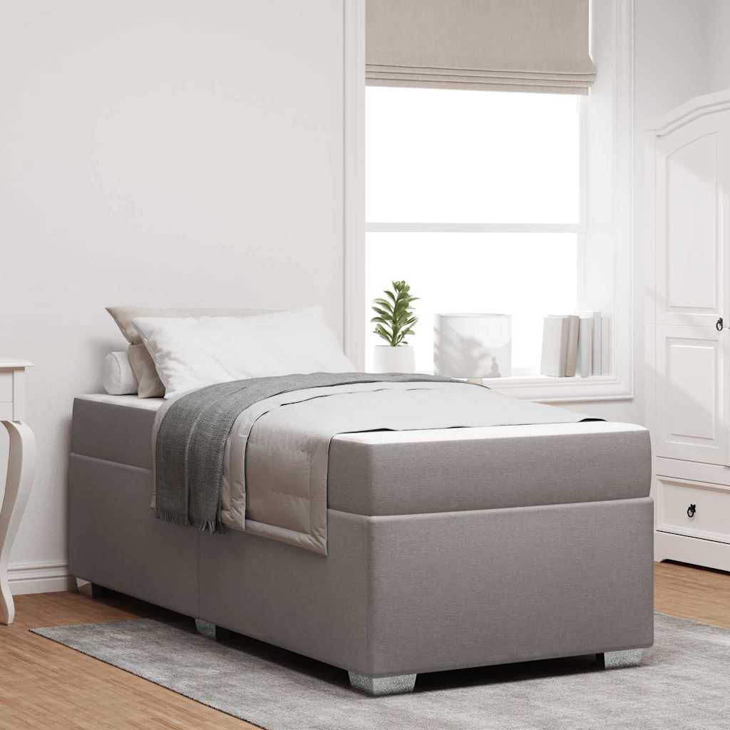 Bedframe met matras Taupe 80 x 200 cm Stof is nu te koop bij PeponiXL, paradijselijk wonen!