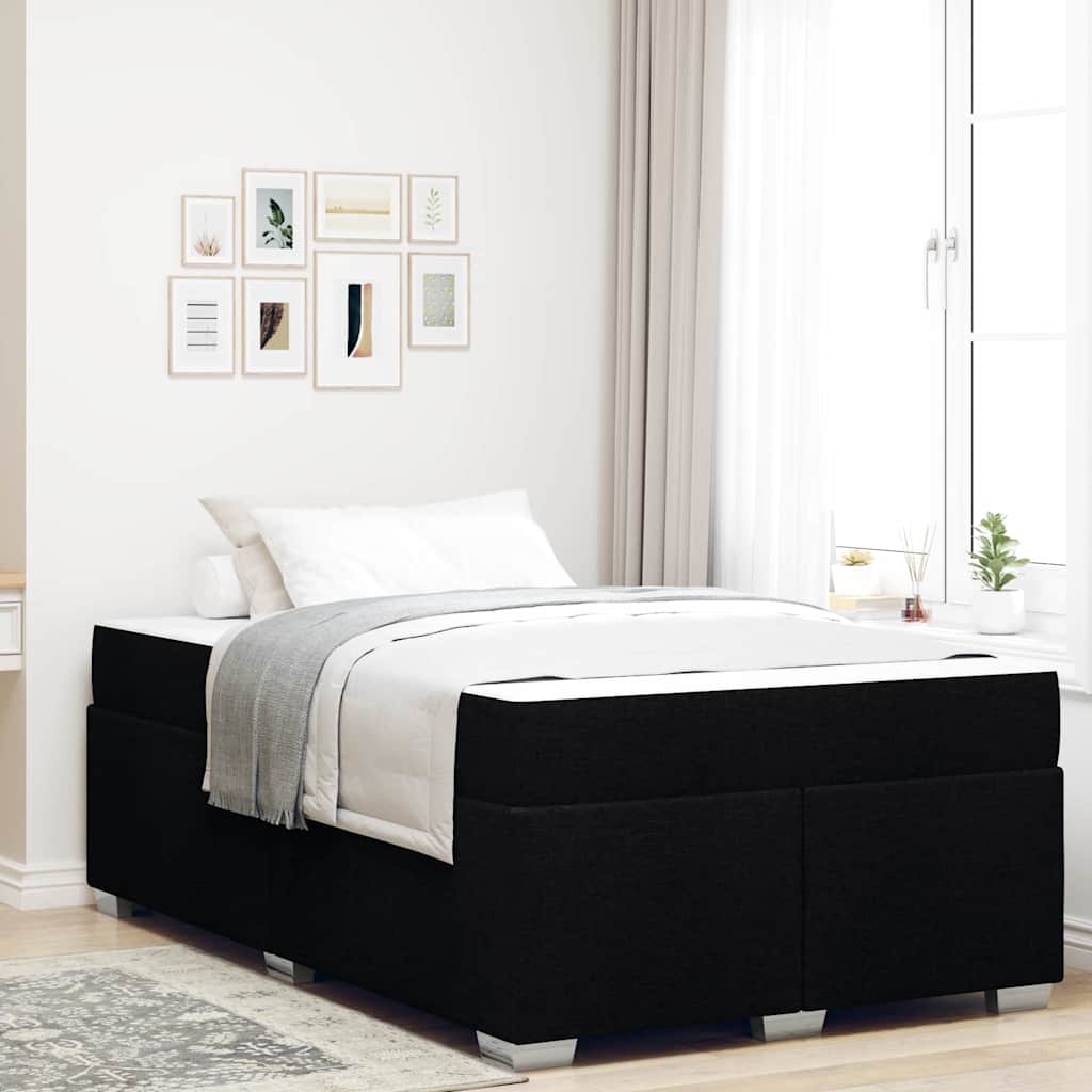 Bedframe met matras Zwart 120 x 190 cm Stof is nu te koop bij PeponiXL, paradijselijk wonen!